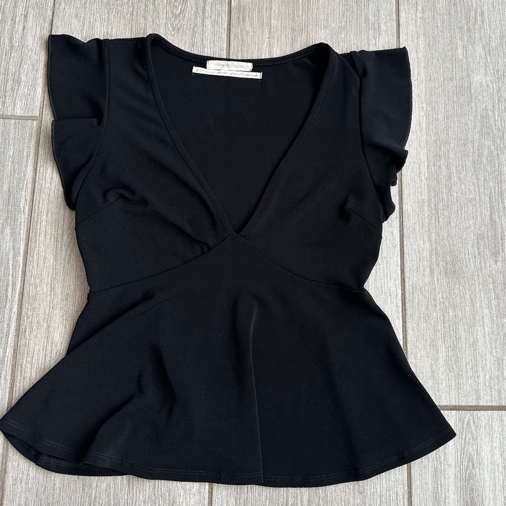 Urban Outfitters | Cropped Peplum Top | Size XS